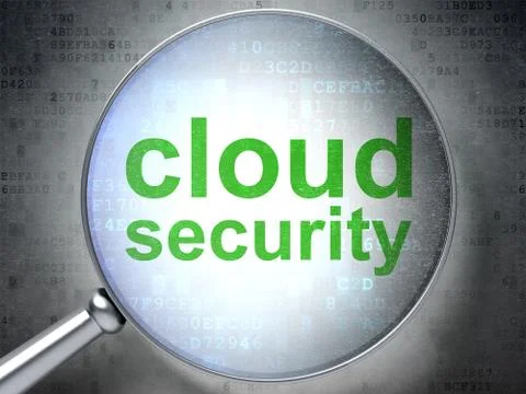 Safety concept: Cloud Security with optical glass イラスト素材
