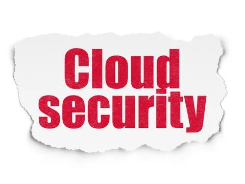 Safety concept: Cloud Security on Torn Paper background Illustrazione stock