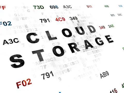 Safety concept: Cloud Storage on Digital background Illustrazione stock