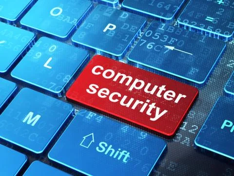 Safety concept: Computer Security on computer keyboard background 스톡 일러스트