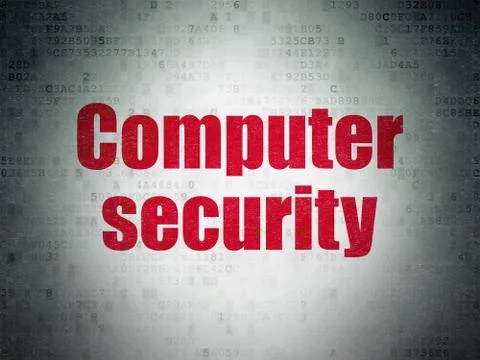Safety concept: Computer Security on Digital Data Paper background Illustrazione stock