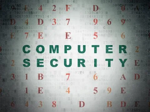 Safety concept: Computer Security on Digital Data Paper background Stock Illustration