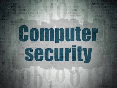 Safety concept: Computer Security on Digital Data Paper background Stock Illustration