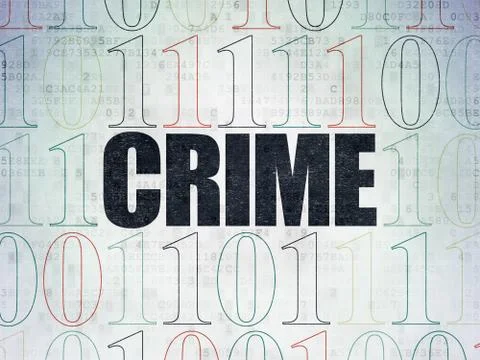 Safety concept: Crime on Digital Data Paper background Stock Illustration