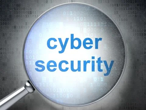 Safety concept: Cyber Security with optical glass Stockillustratie