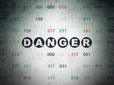 Safety concept: Danger on Digital Data Paper background Stock-Illustration