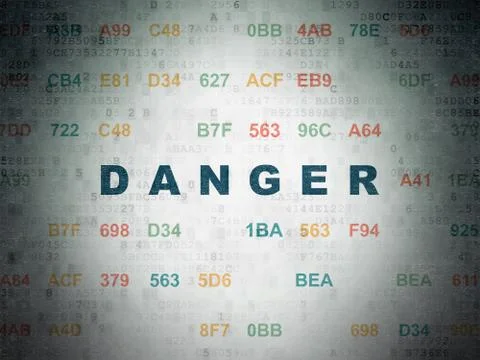 Safety concept: Danger on Digital Data Paper background Stock-Illustration