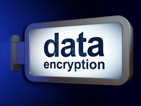 Safety concept: Data Encryption on billboard background Stock Illustration