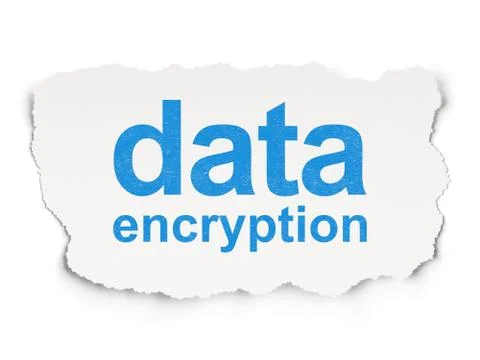 Safety concept: Data Encryption on Paper background Stock Illustration