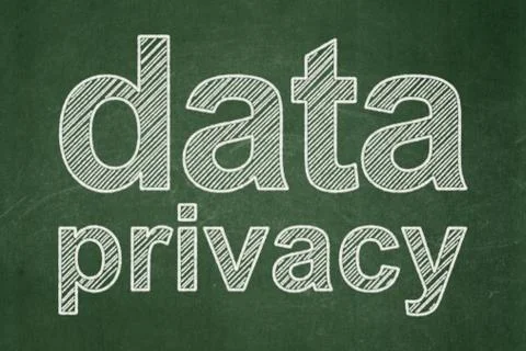 Safety concept: Data Privacy on chalkboard background 스톡 일러스트
