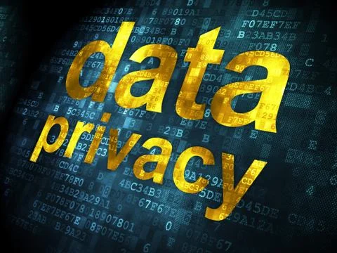 Safety concept: Data Privacy on digital background Stock Illustration