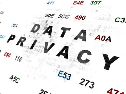 Safety concept: Data Privacy on Digital background Stock Illustration