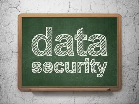 Safety concept: Data Security on chalkboard background Illustrazione stock