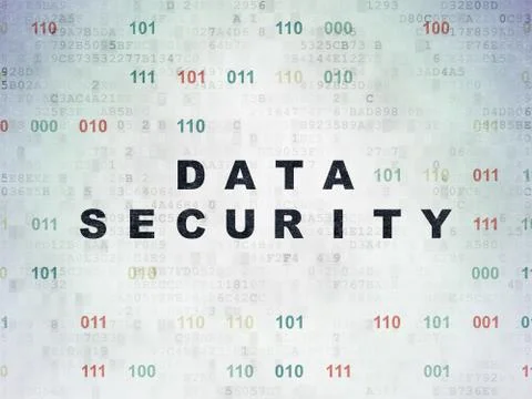 Safety concept: Data Security on Digital Paper background Illustrazione stock