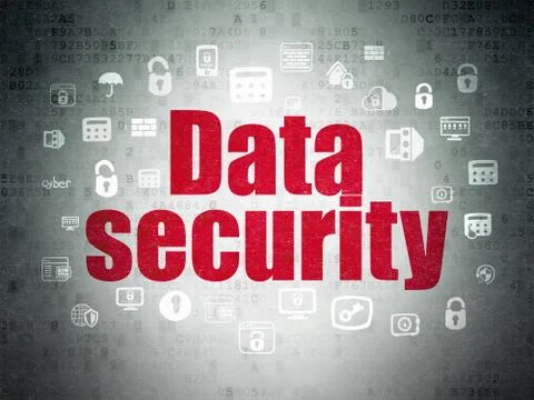 Safety concept: Data Security on Digital Data Paper background 스톡 일러스트