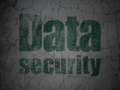 Safety concept: Data Security on grunge wall background Stock Illustration