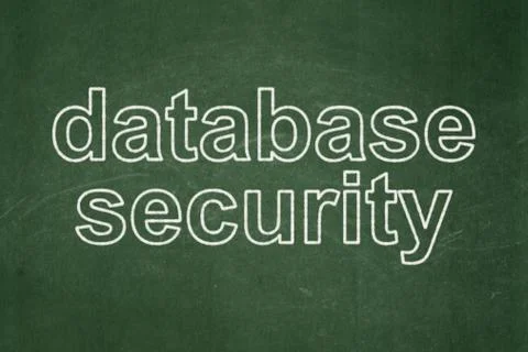 Safety concept: Database Security on chalkboard background 스톡 일러스트