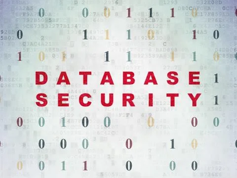 Safety concept: Database Security on Digital Data Paper background Illustrazione stock