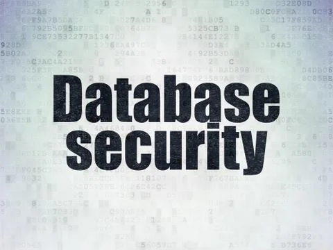 Safety concept: Database Security on Digital Data Paper background Stock Illustration