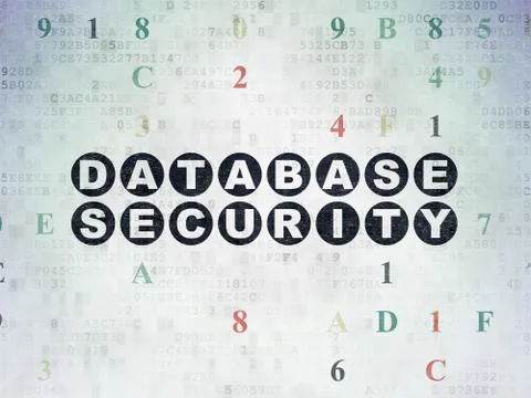 Safety concept: Database Security on Digital Data Paper background Stock Illustration