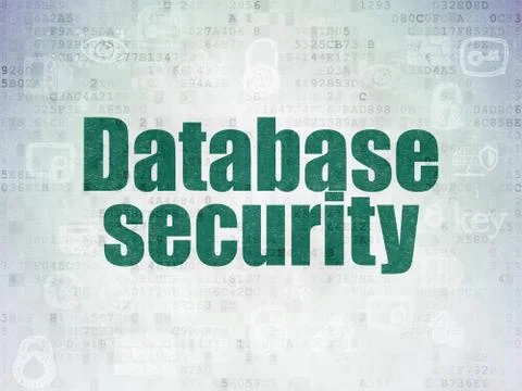 Safety concept: Database Security on Digital Data Paper background Stock Illustration