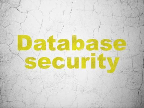 Safety concept: Database Security on wall background 스톡 일러스트