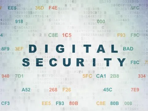 Safety concept: Digital Security on Digital Data Paper background Stock Illustration