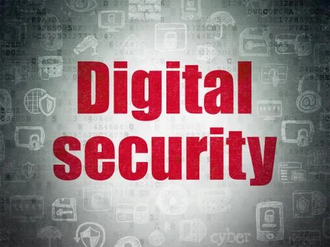 Safety concept: Digital Security on Digital Data Paper background Stock Illustration