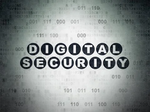 Safety concept: Digital Security on Digital Data Paper background Stock Illustration