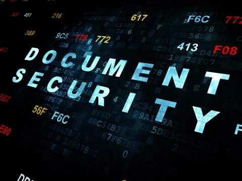 Safety concept: Document Security on Digital background Stock Illustration