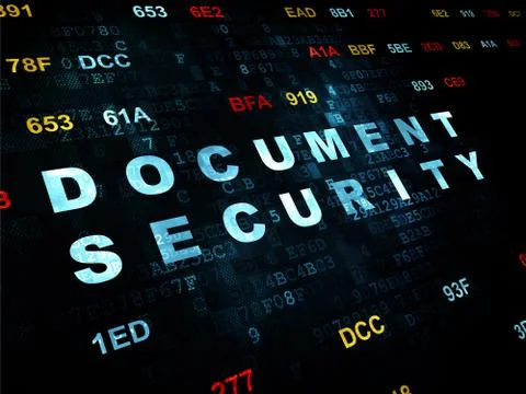 Safety concept: Document Security on Digital background Stock Illustration