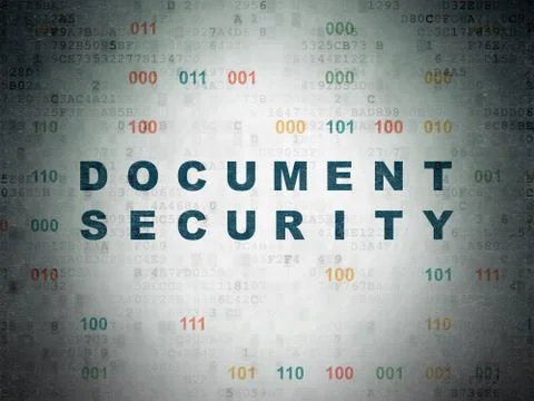 Safety concept: Document Security on Digital Data Paper background イラスト素材