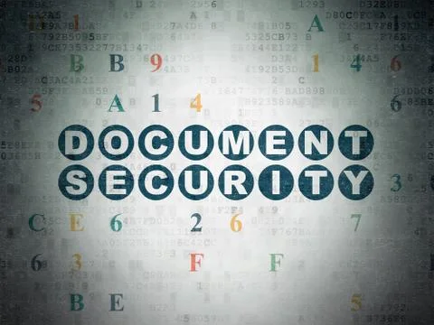 Safety concept: Document Security on Digital Data Paper background Stock Illustration