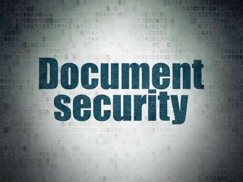 Safety concept: Document Security on Digital Data Paper background Stockillustratie