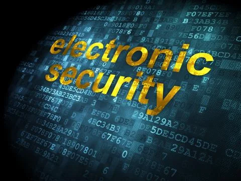 Safety concept: Electronic Security on digital background Stock Illustration
