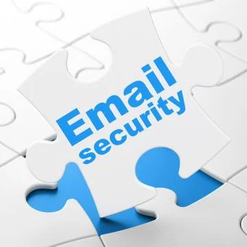 Safety concept: Email Security on puzzle background イラスト素材
