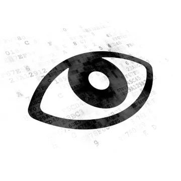 Safety concept: Eye on Digital background Stock Illustration