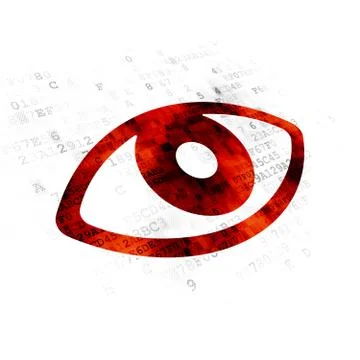 Safety concept: Eye on Digital background 스톡 일러스트