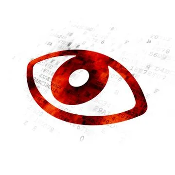 Safety concept: Eye on Digital background 스톡 일러스트
