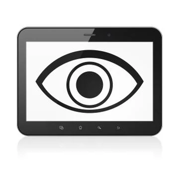 Safety concept: Eye on tablet pc computer Stock Illustration