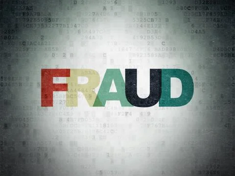 Safety concept: Fraud on Digital Data Paper background イラスト素材