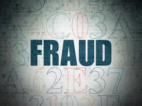 Safety concept: Fraud on Digital Data Paper background Illustrazione stock