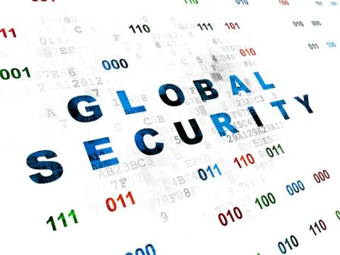 Safety concept: Global Security on Digital background Stock Illustration