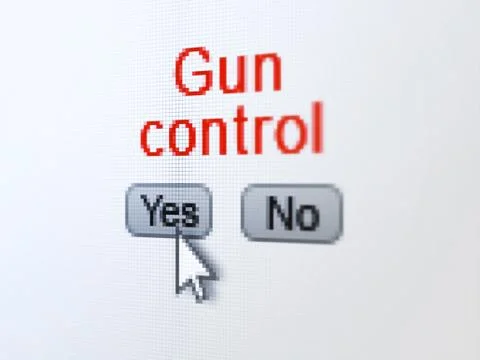 Safety concept: Gun Control on digital computer screen Stock-Illustration