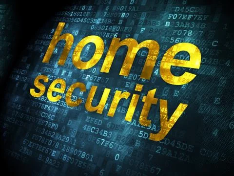 Safety concept: Home Security on digital background Stock Illustration