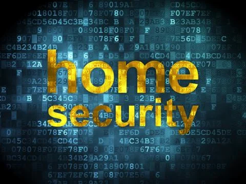 Safety concept: Home Security on digital background Stock Illustration