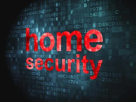 Safety concept: Home Security on digital background Stock Illustration