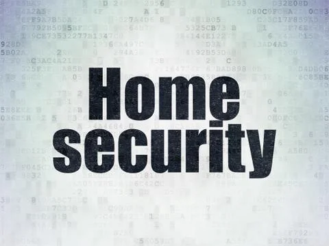 Safety concept: Home Security on Digital Data Paper background Stock Illustration