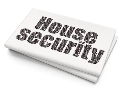 Safety concept: House Security on Blank Newspaper background Stock Illustration