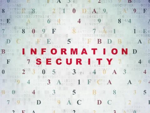Safety concept: Information Security on digital background Illustrazione stock